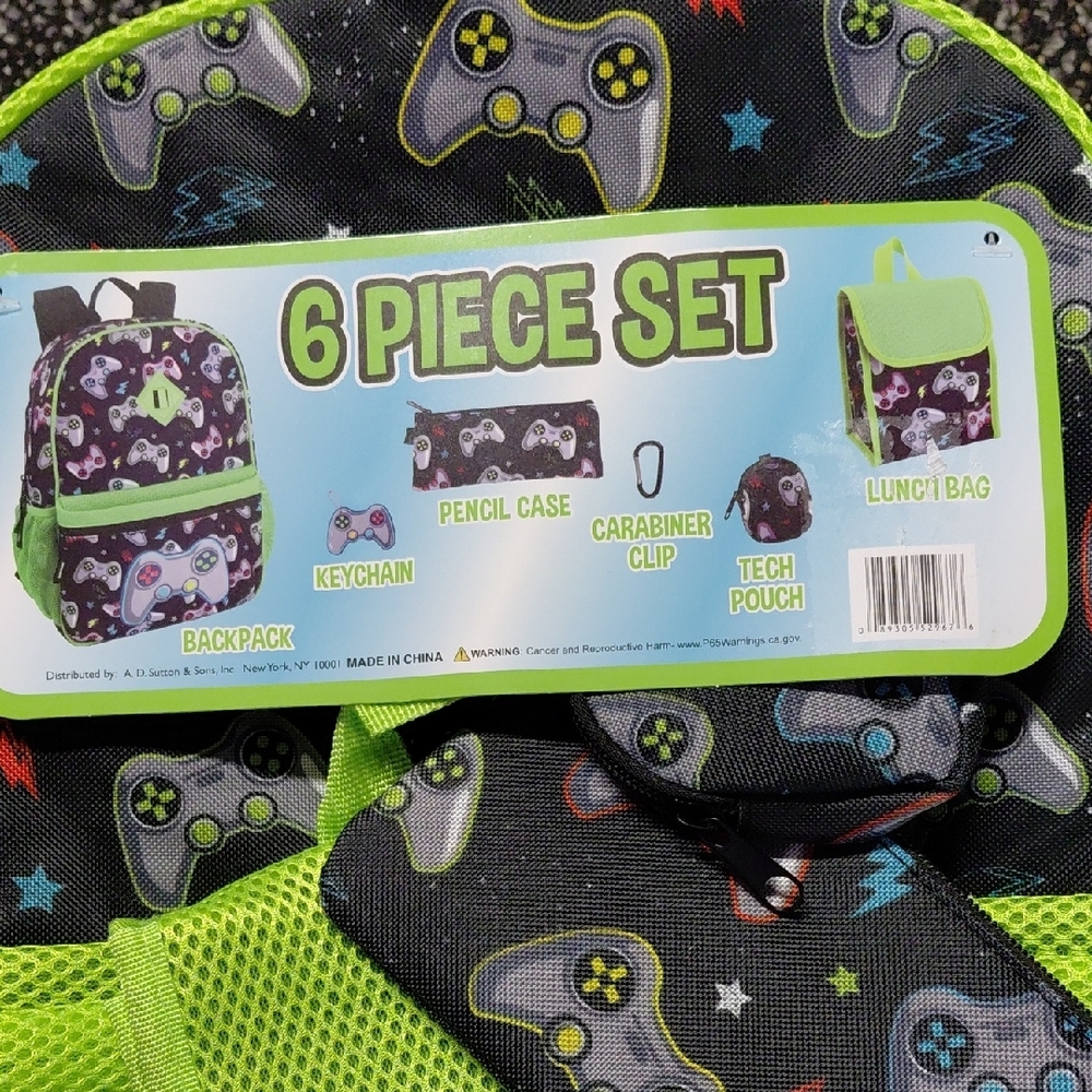 Backpack Set 6 Piece - Picture 2 of 5